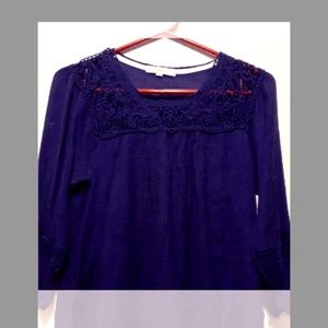 NAVY BLUE BLOUSE BY REWIND